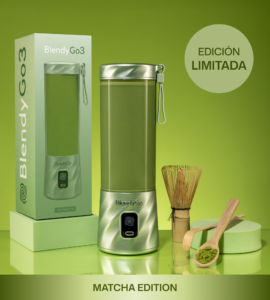 Batidora portátil BlendyGo 3 color verde matcha.
